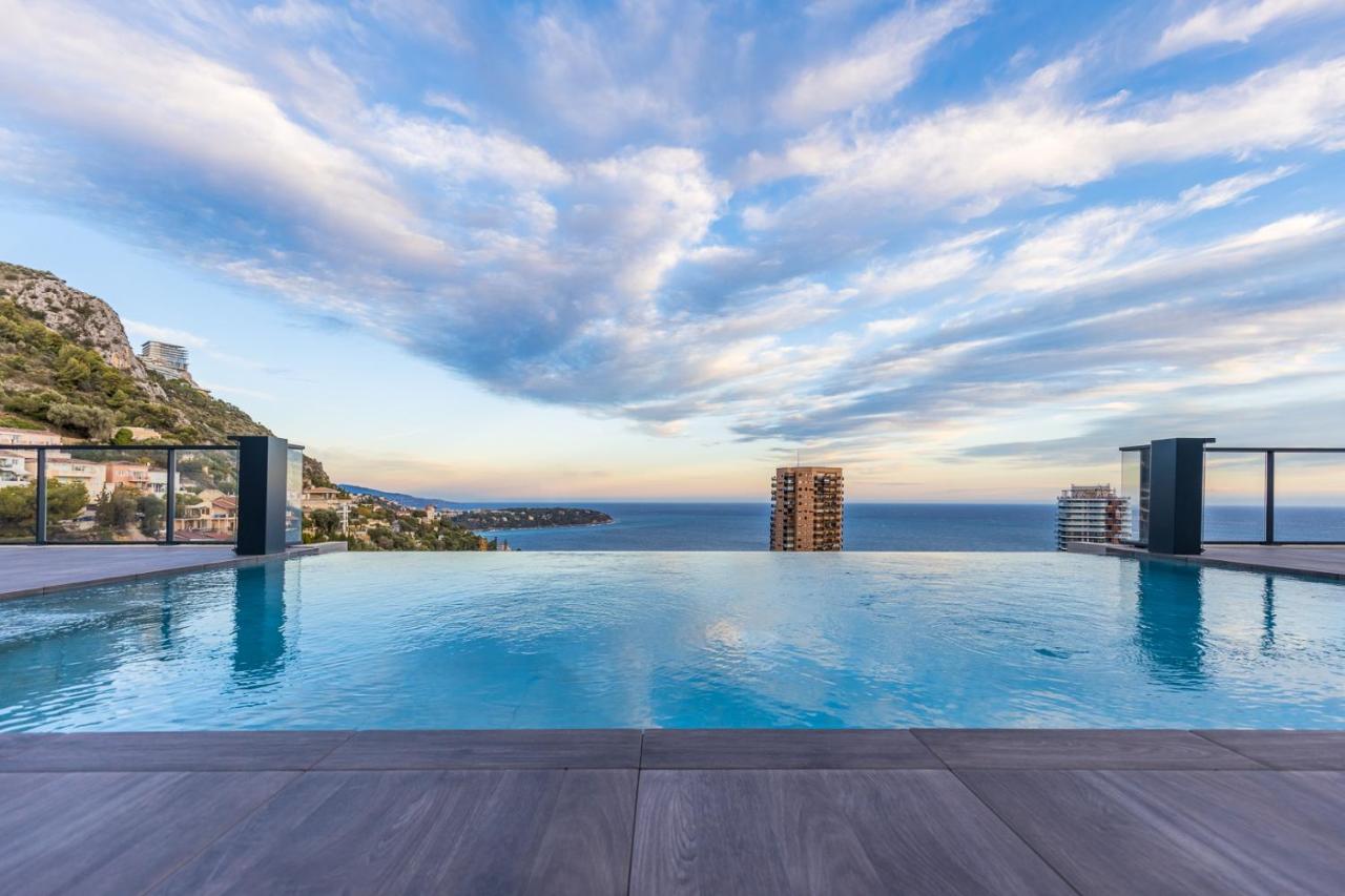 Apartamento Monaco view, pool, garage, 100 m2 terrace Beausoleil Exterior foto